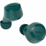 Belkin SoundForm Bolt Wireless Earbuds - Mono  Stereo - Wireless - Bluetooth - 32.8 ft - Earbud - Binaural - In-ear - Blue  Teal