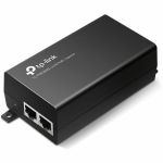TP-Link TL-POE260S - 2.5G PoE+ Injector Adapter - 802.3at/af Compliant - Data and Power Carried over The Same Cable Up to 100 Meters - Plastic Case - Pocket Size