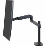 Ergotron Mounting Arm for Monitor  Display  TV  LCD Monitor  Notebook  LCD Display  Display Screen - Matte Black - Height Adjustable - 34in Screen Support - 25 lb Load Capacity - 75 x 7