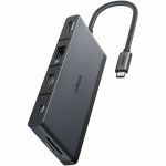 ANKER 552 USB-C Hub (9-in-1  4K HDMI) - for Notebook/Monitor - Memory Card Reader - SD  microSD - USB Type C - 4K UHD - 3840 x 2160 - 4 x USB Ports - 2 x USB 3.0 - 3 x USB Type-A Ports