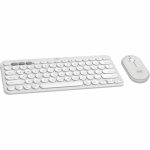 Logitech Pebble 2 Combo for Mac Wireless Keyboard and Mouse - USB Type A Wireless Bluetooth Keyboard - Tonal White - USB Type A Wireless Bluetooth Mouse - Optical - 4000 dpi - 3 Button