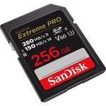 SanDisk Extreme PRO 256 GB UHS-II V60 SDXC - 280 MB/s Read - 150 MB/s Write