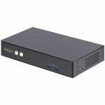 StarTech.com 2-Port Dual-Monitor DisplayPort KVM Switch  RS232 Serial Control  4K 60Hz  2x USB 5Gbps Hub Ports  TAA Compliant - 2-Port Dual-Monitor DisplayPort KVM Switch features RS232