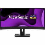 ViewSonic Ergonomic VG3456C - 34in 21:9 Curved 1440p IPS Monitor with Built-In Docking  100W USB-C  RJ45 - 400 cd/m&#178; - ViewSonic VG3456C 34 Inch 21:9 UltraWide QHD 1440p Curved Mon