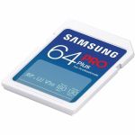 Samsung PRO Plus 64 GB Class 10/UHS-I (U3) V30 SDXC - 1 Pack - 180 MB/s Read - 130 MB/s Write - 10 Year Warranty