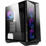 MSI MPG GUNGNIR 110R Gaming Computer Case - Micro Tower - Glass  Tempered Glass - 6 x Fan(s) Supported