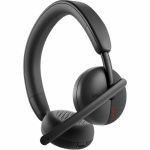 Dell Wireless Headset - WL3024 - Microsoft Teams Certification - Siri  Google Assistant  Bixby - Stereo - Wireless - Bluetooth - 98.4 ft - 20 Hz - 20 kHz - On-ear  Over-the-head - Binau