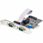 StarTech.com 2-Port Serial PCIe Card  Dual-Port RS232/RS422/RS485 Card  16C1050 UART  ESD Protection  Windows/Linux  TAA-Compliant - 2-Port PCIe Serial Card features on-board DIP switch