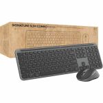 Logitech Signature Slim MK955 for Business Wireless Keyboard and Mouse Combo  Quiet Typing  Secure Receiver  Bluetooth  Globally Certified  Windows/Mac/Chrome/Linux - Graphite - USB Typ