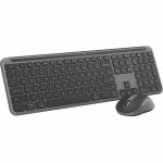 Logitech MK955 Signature Slim Wireless Keyboard and Mouse Combo  For Larger Hands  Quiet Typing and Clicking  Switch Across Three Devices  Bluetooth  Multi-OS  for Windows and Mac  Grap
