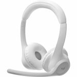 Logitech Zone 300 Wireless Bluetooth Headset With Noise-Canceling Microphone  Compatible with Windows  Mac  Chrome  Linux  iOS  iPadOS  Android - Off-white - Stereo - Wireless - Bluetoo