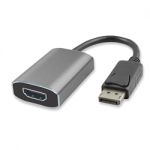 DP M to HDMI F Adapter Cable Supports 4K 60hzAluminum Case Grey