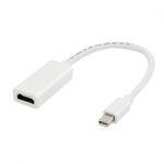 Mini DP M to HDMI F Adapter Cable 8in Black 1080P 