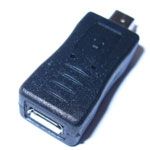Micro USB Female to Mini 5 Pin USB Male  Adapter