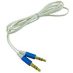 3.5mm Stereo Flat Audio CableM/M 3'(1M) Whitewith Metallic Blue
