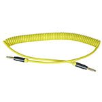 3.5mm Coiled CableMale To Male 2M (7')  Yellow