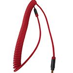 3.5mm Coiled CableMale To Male 2M (7') Red
