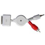 Apple Dock Connector to 2RCA Cable 30in White