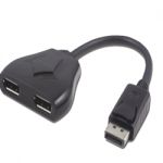 DisplayPort to 2*Displayport Adapter BlackRequires power to device through micro USB plug