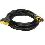 DVI-D Digital Dual Link Extension M/F 3' Cable Gold-Plate d Black