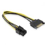 SATA 15pin to 6-Pin PCI Express Power Cable 6''