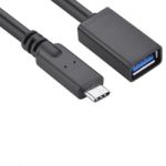 USB-C 3.1 Male to USB-C 3.0 Female Cable 1' (0.3M) Black