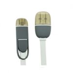 2 in 1 (Micro+Lightning) USB Charging and Data Cab3'(1M) White