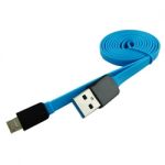 Micro to USB Flat Cable 1M(3') Blue
