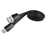 Micro to USB Flat Cable 1M(3') Black