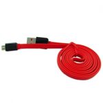 Micro to USB Flat Cable 1M(3') Red