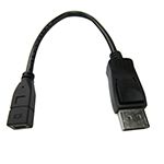 Mini Displayport F to Displayport M Adapter Black 