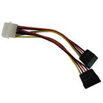 Pin Molex to Dual SATA Power  AdapterM/2F12in(6in on each side) #POWER-006-002 4-