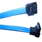SATA3 6Gb/s Straight to Right Angle  M/M 8in BlueCable w/Metal Latch