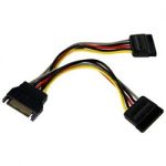 SATA Power Y Splitter Cable Adapter 1*M/2*F 12in