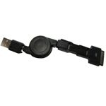 USB Multifuctional 3' A/M To Micro B/M +Mini USB B/M+Apple 30p/M  Black cable