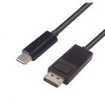 USB3.1 USB-C M to DP M Cable 3' Black Supports 4K//60Hz