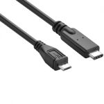 USB Micro 2.0 USB to USB-C Cable 3' (1M) Black