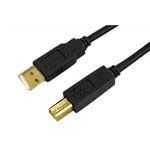 USB 2.0 Cable A to B Type M/M Gold-Plated 20'#UAB20M