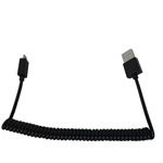 USB to Micro USB Coiled Cable M/M 1M (3') Black