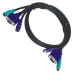 KVM Cable HDB 15M+Mini Din 6M*2 toHDB15F+MiniDin6F*2 #P02BE