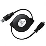 USB3.0 AM to Micro USB BM Retractable 1M(3') BlackCable #WU49
