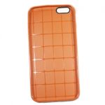 iPhone 6 Plus Grid Pattern Gummy Case Light Brown