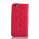 iPhone 6 Leather Magnetic Flip Cover Case with Card SlotRed