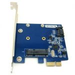 PCI-e Express to mSATA+SATA 3 HDD/SSD ControllerAdapter Card ASM-1061