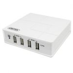 Unitek Y-2154 USB 2.0 4 Port Charging Hub+OTGPort with Power Cord White