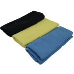 12-PK Microfiber Clean Cloths 4x Blue 4x Yellow4x Black 12x12 Inches