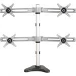 #DLB105 Quad LCD Desk Mount For 10in-24in Aluminum Material Silver