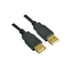 #USB-001-001 USB2.0 Cable A-A Type M/F  Gold-plated 1'