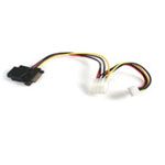 LP4 to SATA 15Pin Adapter F/M with Floppy Power cable 15in