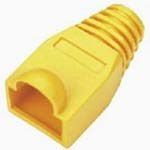 RJ45 PVC Boot OD:6.0mm for Cat.6 Cable Yellow 10pcs